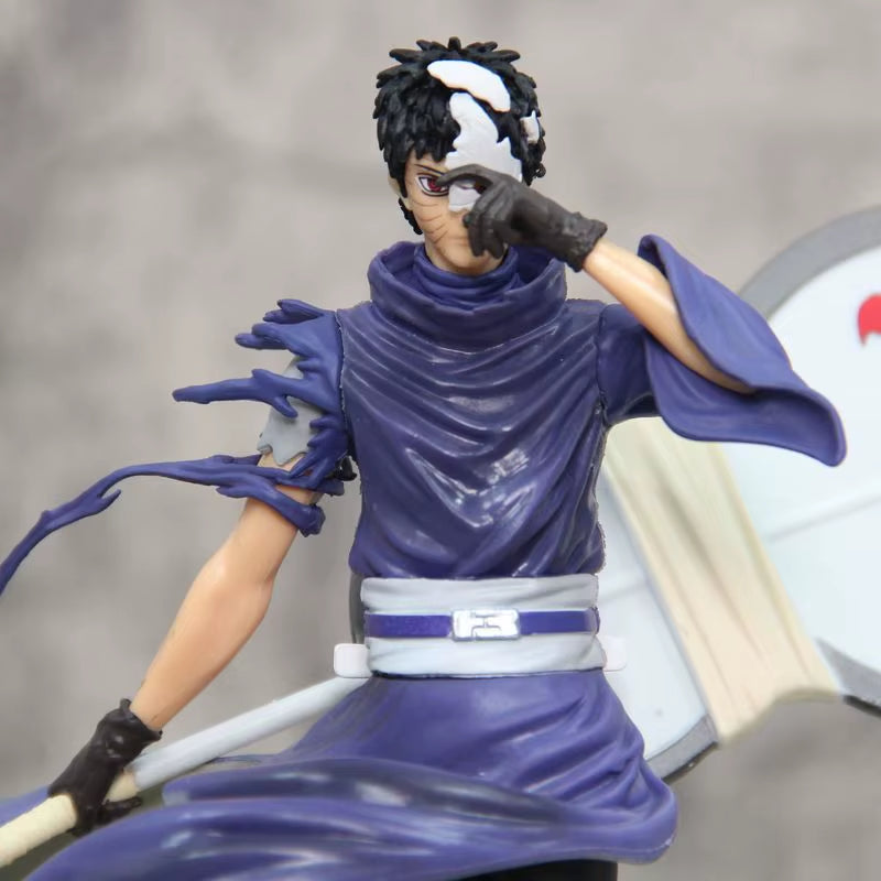 27Cm Naruto Anime Figures Gk Ten Year Ninja Uchiha Obito Akatsuki Double Head Interchange Model Action Doll Collectable Boy Toys