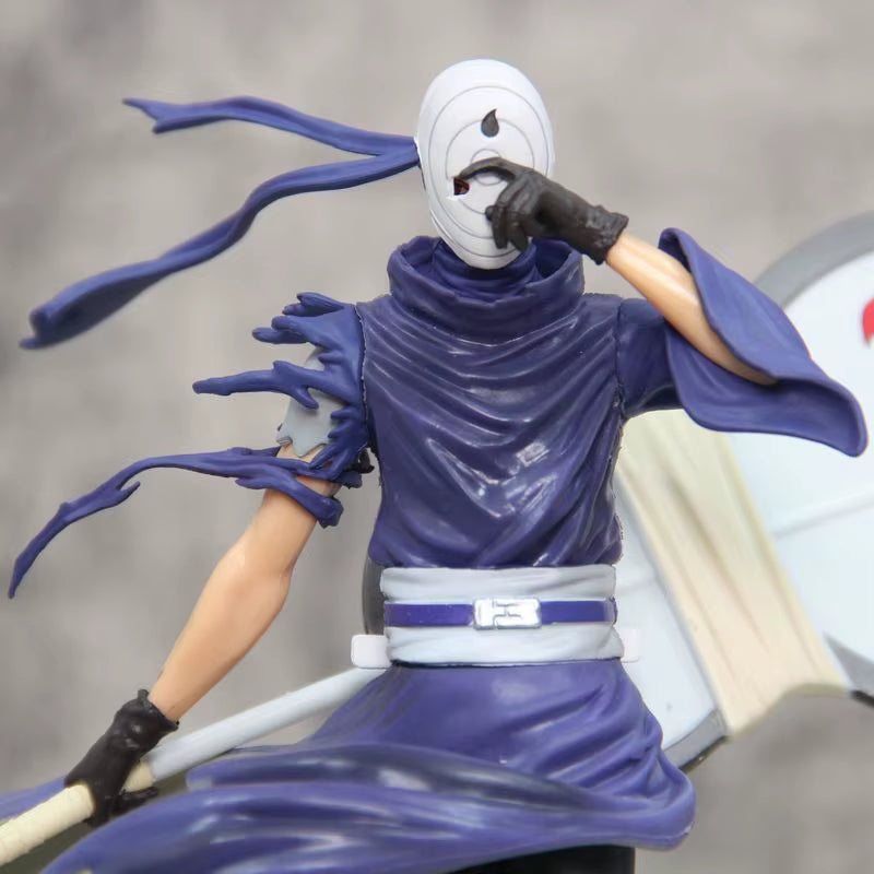 27Cm Naruto Anime Figures Gk Ten Year Ninja Uchiha Obito Akatsuki Double Head Interchange Model Action Doll Collectable Boy Toys